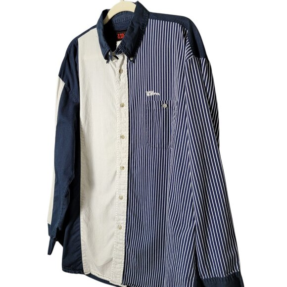 VTG Mo Betta Garth Brooks Mens Striped Colorblock Western Button Down Shirt XXL - Picture 2 of 9